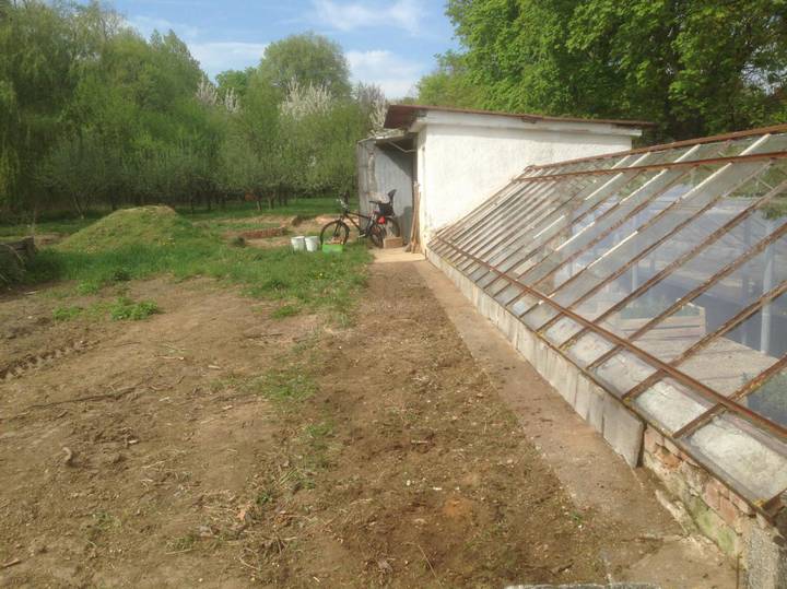 Az veghz melletti terlet megtiszttsa, j virgos krup helynek kialaktsa